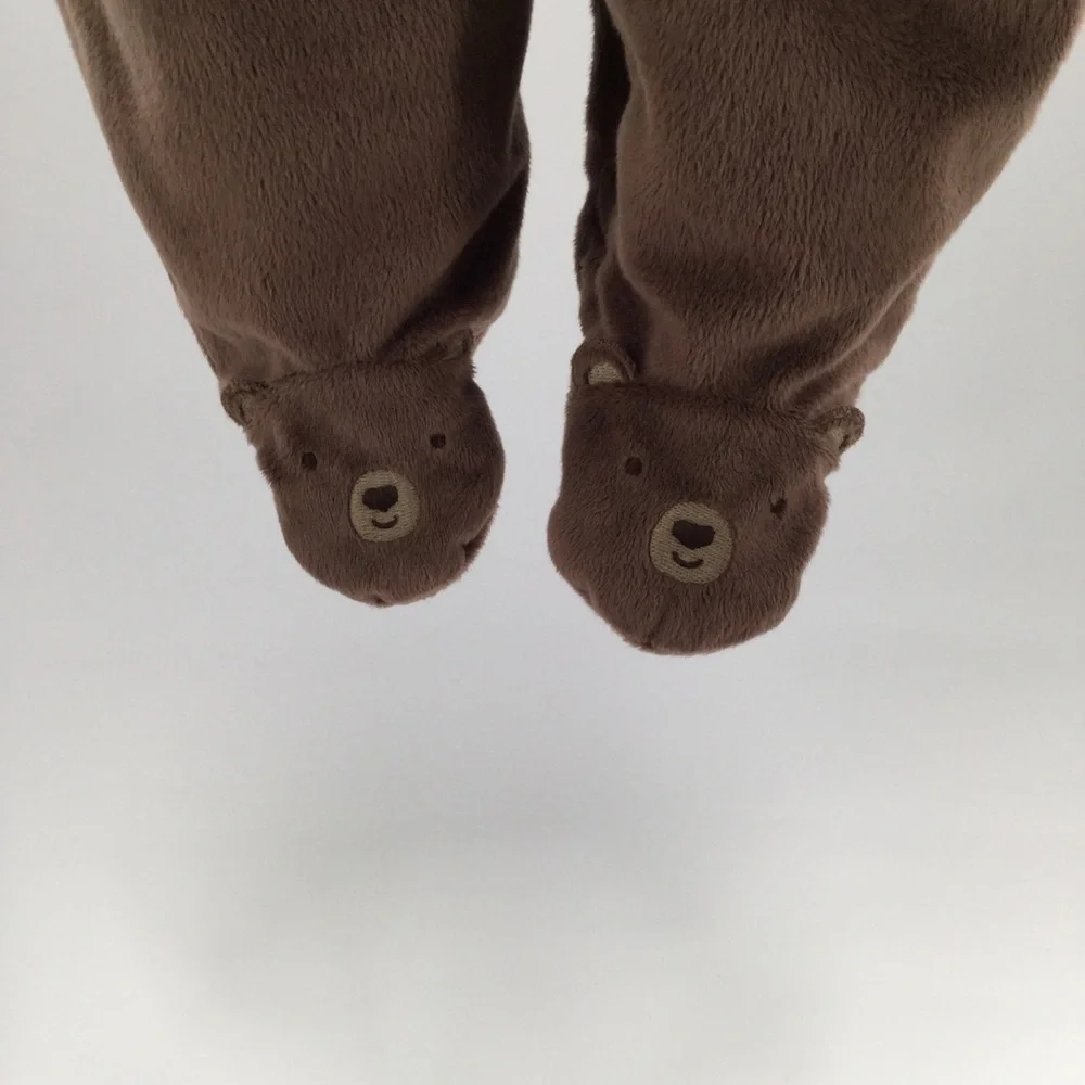 Carter's super soft thickbrown hooded bunting suit‎